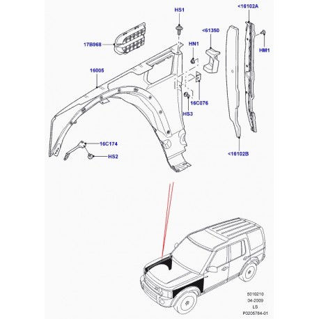 Land rover deflecteur Discovery 3 (LR013214)