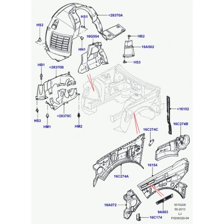 Land rover boitier partie inferieure Range L322 (LR013407)