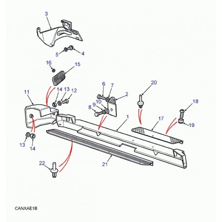 Land rover embouts arriere droit et gauche Discovery 1 (LR013412)