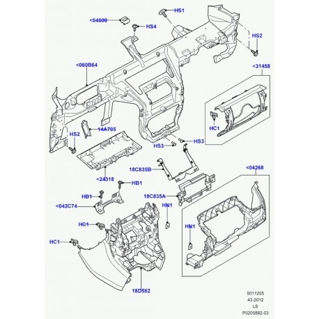 Land rover support de radio Discovery 3 (LR013582)