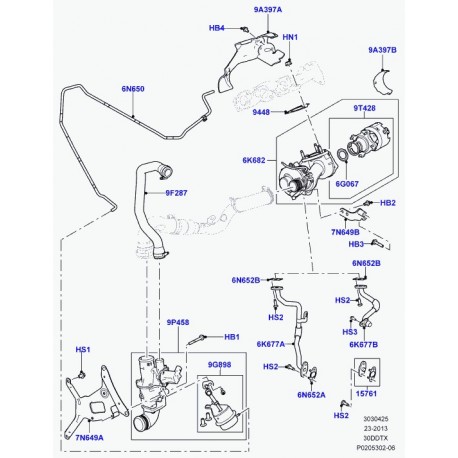 Land rover bouclier thermique turbocompresseur Range Sport (LR013602)