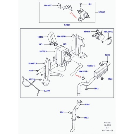 Land rover support Discovery 3, Range Sport (LR013836)