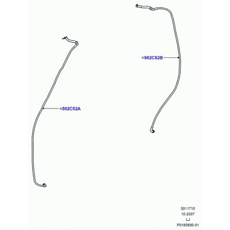 Land rover tuyau flexible d'ecoulement d'eau Range L322 (LR014230)