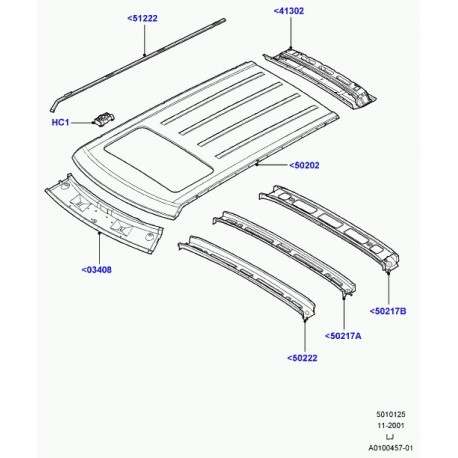 Land rover pavillon Range L322 (LR014244)