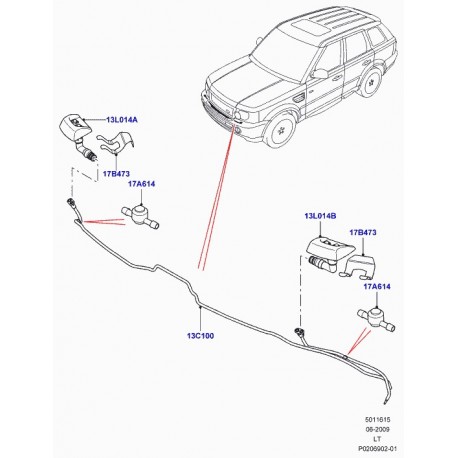 Land rover soupape de retenue Discovery 3, Range Sport (LR014288)