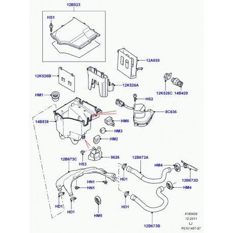 Land rover boite de jonction Range L322 (LR014348)