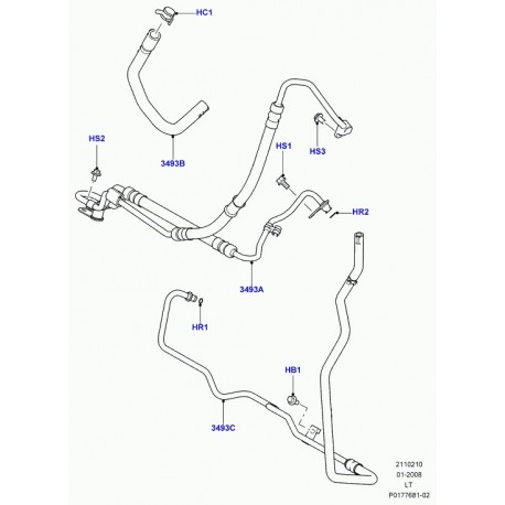 Land rover tuyau flexible Range Sport (LR014388)