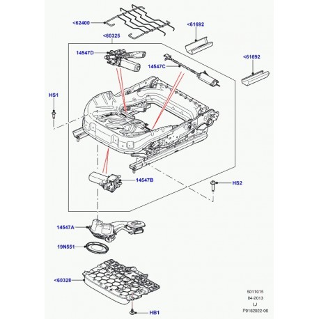 Land rover moteur regleur de siege Range L322 (LR014532)