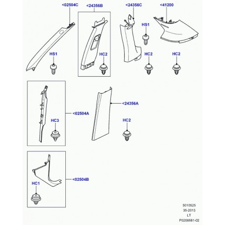 Land rover tole interieure montant a Range Sport (LR014665)