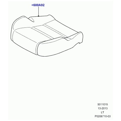 Land rover coussin de siege Range Sport (LR015064)