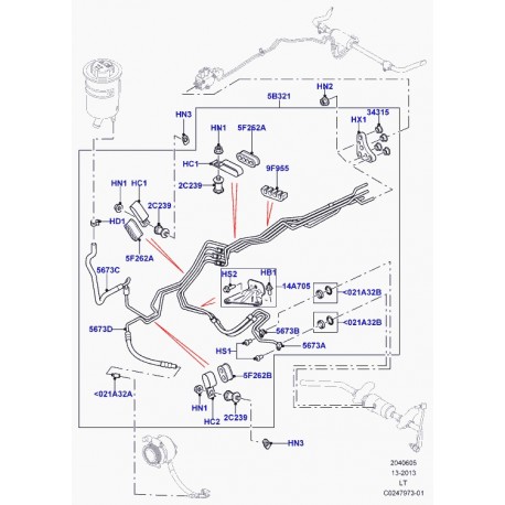 Land rover tuyau Range Sport (LR015144)