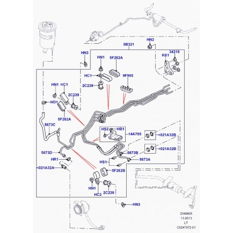 Land rover tuyau Range Sport (LR015145)