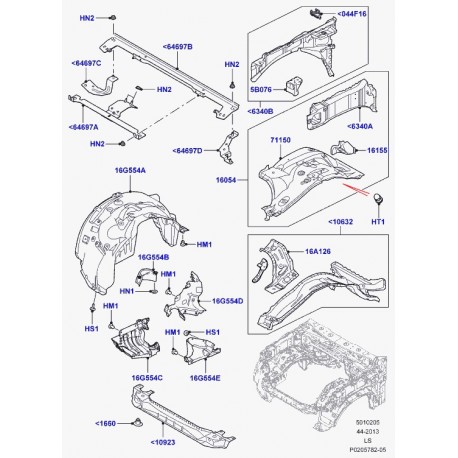 Land rover tole protectrice passage de roue Discovery 3 (LR015162)