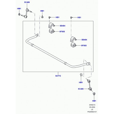 Land rover barre stabilisatrice Discovery 3 (LR015335)