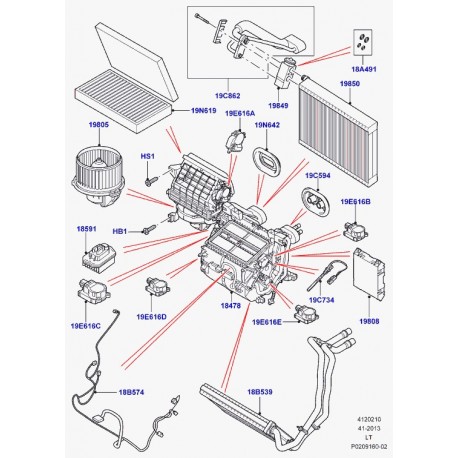 Land rover cablage Discovery 3, Range Sport (LR015347)