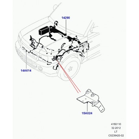 Land rover support Discovery 3, Range Sport (LR015547)