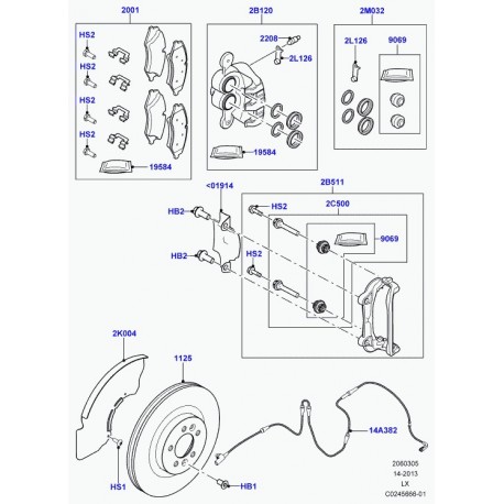 Land rover jeu pieces fixation plaque porte garniture Discovery 3, 4, 5, Range L322, L405, Sport (LR015580)