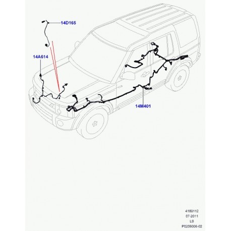 Land rover cable Discovery 3 (LR015903)