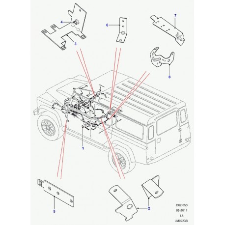 Land rover cablage Defender 90, 110, 130 (LR016295)