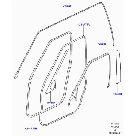 Land rover moulding door outside Discovery 3 (LR016336)