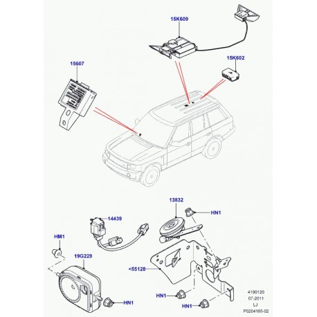 Land rover cablage Range L322 (LR016359)