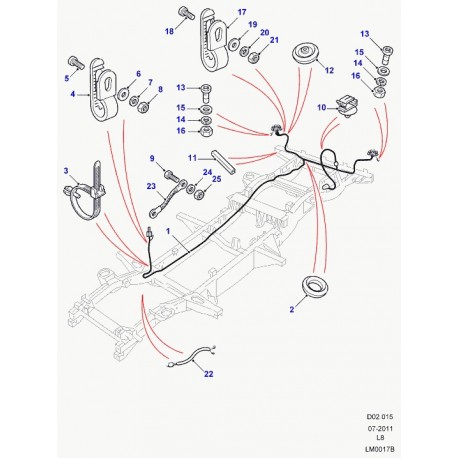 Land rover cablage Defender 90, 110, 130 (LR016440)