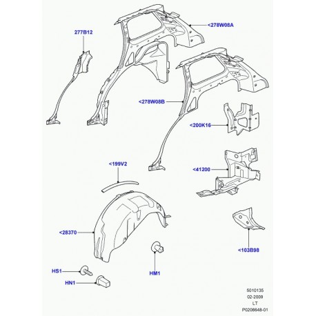 Land rover gousset Range Sport (LR016762)