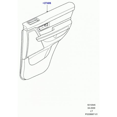 Land rover panneau de garnissage de porte Range Sport (LR016881)