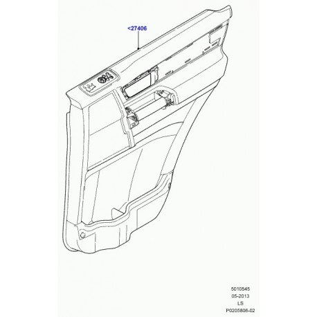 Land rover panneau de garnissage de porte Discovery 3 (LR016883)