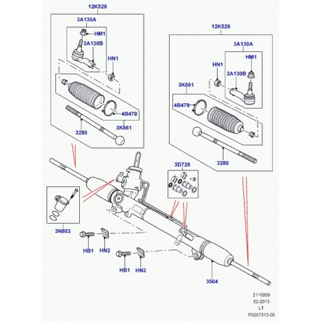 Land rover ecrou Discovery 3, Range Sport (LR017002)