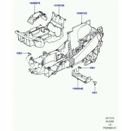 Land rover console Discovery 3 (LR017020)