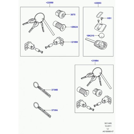 Land rover serrure Range L322 (LR017300)