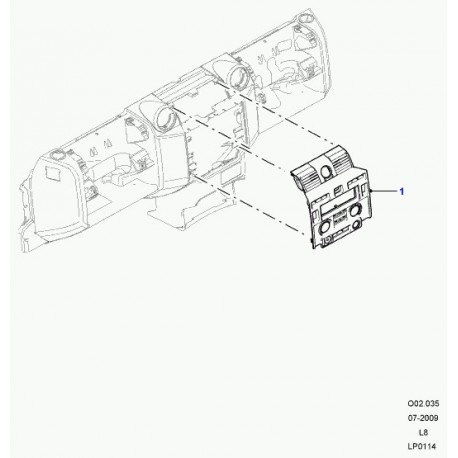 Land rover piece intercalaire Defender 90, 110, 130 (LR017448)