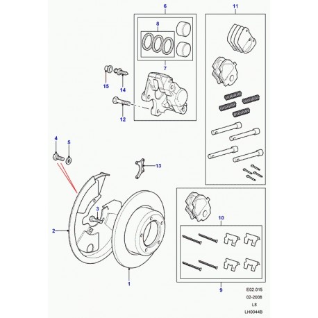 Land rover support Defender 90, 110, 130 (LR017513)