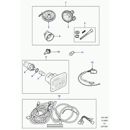 Land rover jeu Defender 90, 110, 130 (LR017937)