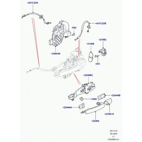 Land rover renfort Discovery 3, Range Sport (LR018298)