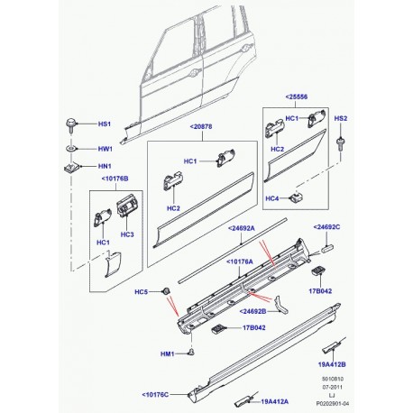 Land rover moulding Range L322 (LR018383)