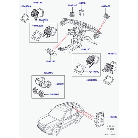 Land rover tuyau flexible d'air Range Sport (LR018524)