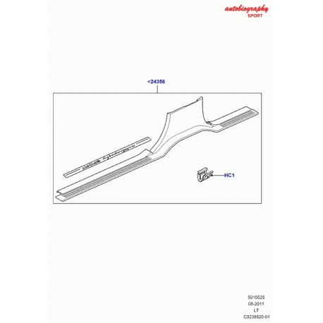 Land rover panneau lateral interieur Range Sport (LR018870)