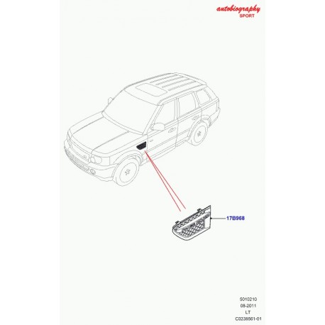 Land rover grille air inlet Range Sport (LR019281)