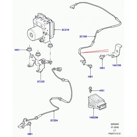 Land rover controle Discovery 3, Range L322, Sport (LR019453)