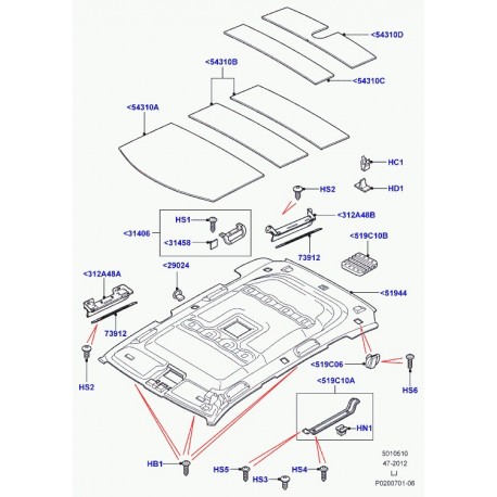 Land rover support Range L322 (LR019487)