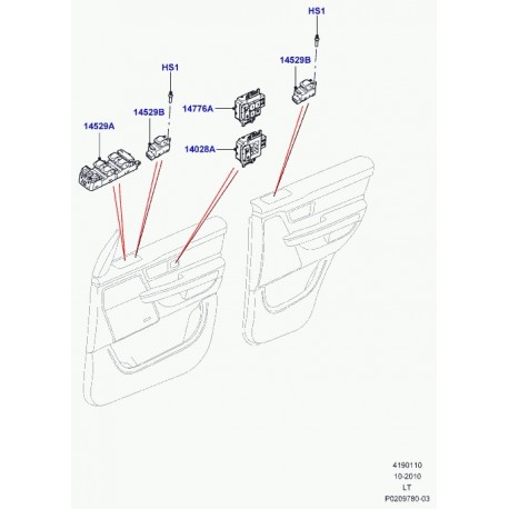 Land rover vis a tole Discovery 3, Range Sport (LR019748)