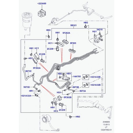 Land rover tuyau Range Sport (LR019908)