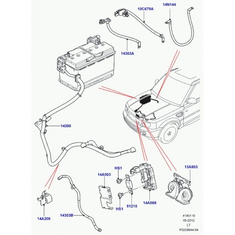 Land rover cable Range Sport (LR020083)