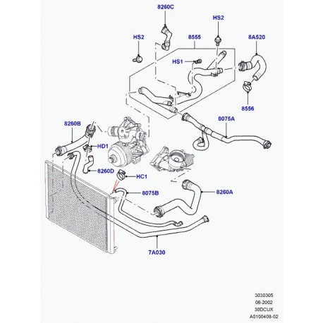 Land rover vis avec rondelle Range L322 (LR020101)