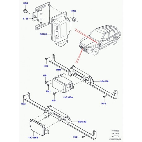 Land rover support Range Sport (LR020151)