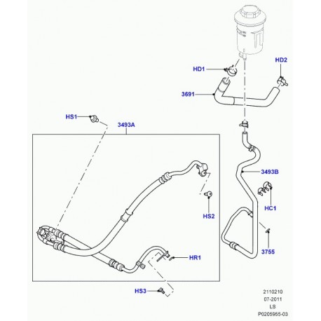 Land rover joint torique Discovery 3 (LR020210)