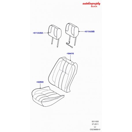 Land rover garnissage coussin de siege Range L322 (LR020438)