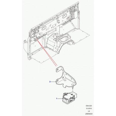 Land rover support Defender 90, 110, 130 (LR020613)